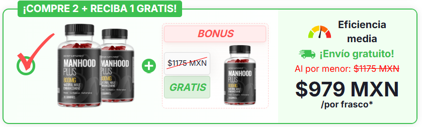 3 Frascos MANHOOD PLUS